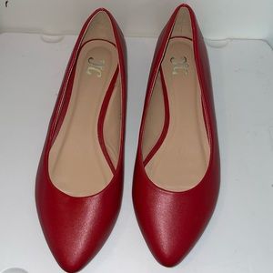 Red Flats Size 7